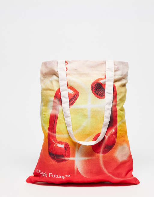 ASOS DESIGN - Dark Future - Canvas tote met telefoon ontwerp