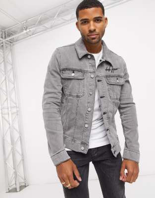 asos grey denim jacket