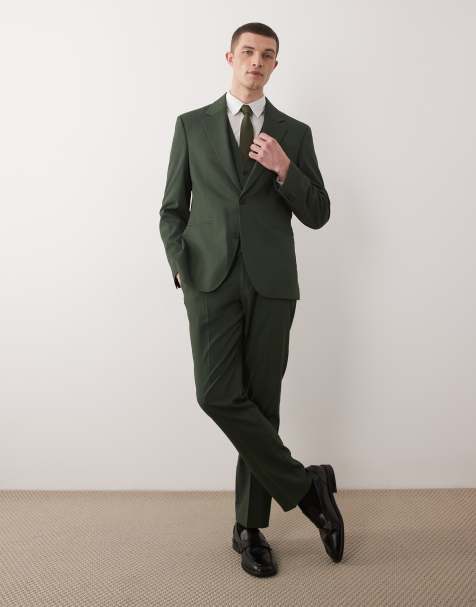 ASOS DESIGN dark green suit in slim fit - view 1