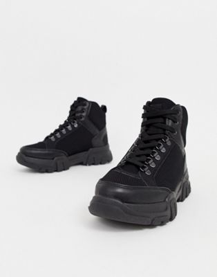 black trainer boots