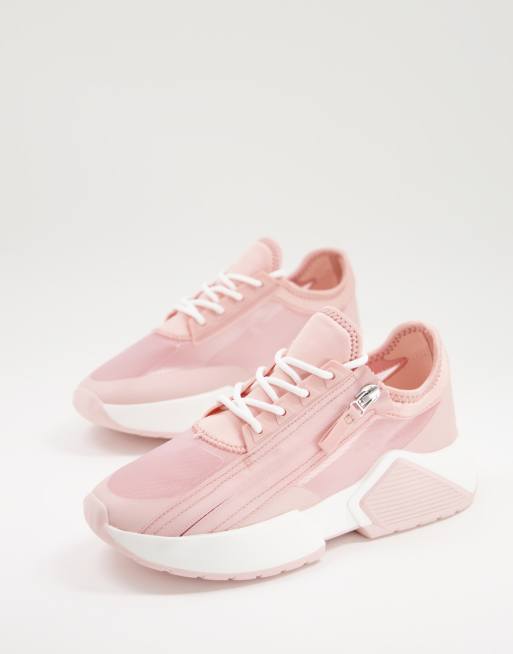 ASOS DESIGN - Darkness - Sneakers rosa con zip