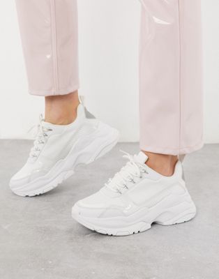 ASOS DESIGN Darling chunky trainers in white mix