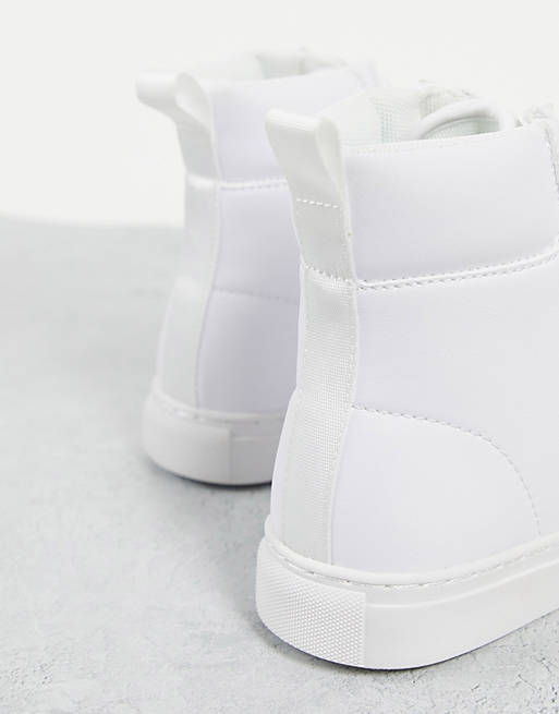  Trainers/Dart velcro high top trainers in white 