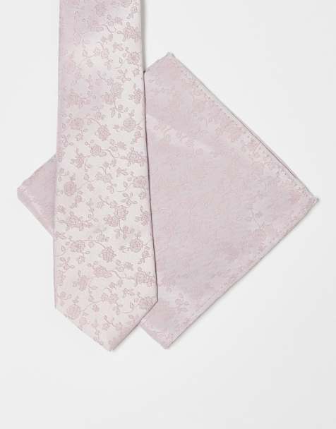 ASOS DESIGN - Das en pochet met bloemenprint in roze - view 1