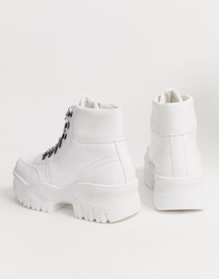 white chunky high top sneakers