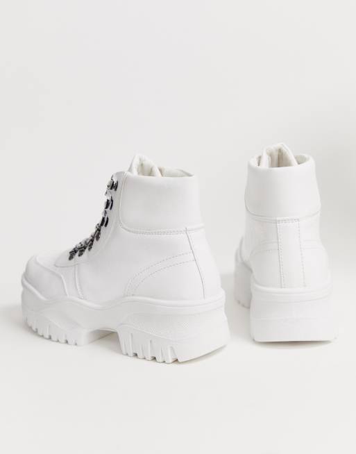 Chunky white high store top sneakers