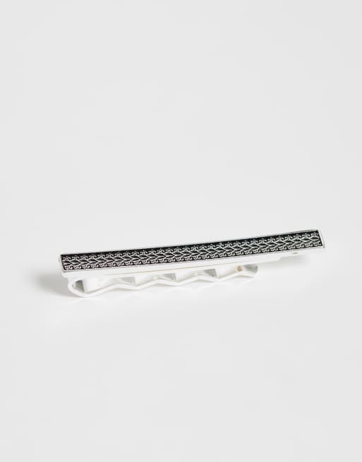 ASOS DESIGN - Dasspeld met touw-textuur in zilver, 3 van 3