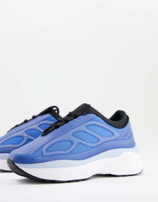 ASOS DESIGN – Dauby – Blå grova sneakers i sockmodell