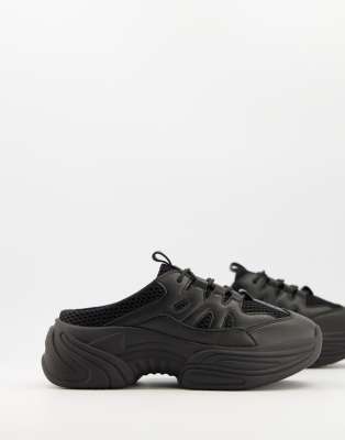 black mule sneakers