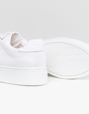 asos white platform trainers