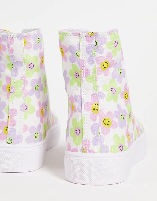 ASOS DESIGN – Daz – Flerfärgade sneakers i kanvas med höga skaft, 2 av 4