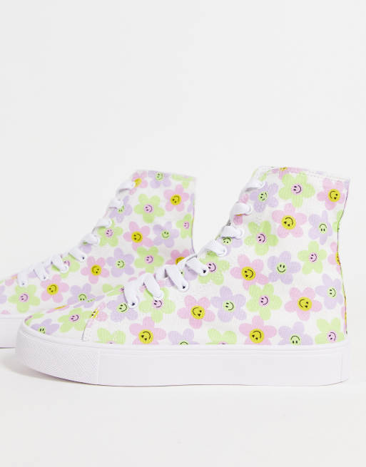 ASOS DESIGN - Daz - Sneakers alte in tela multicolore