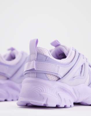 lilac chunky trainers