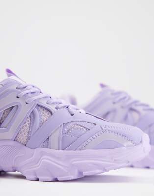 lilac chunky trainers