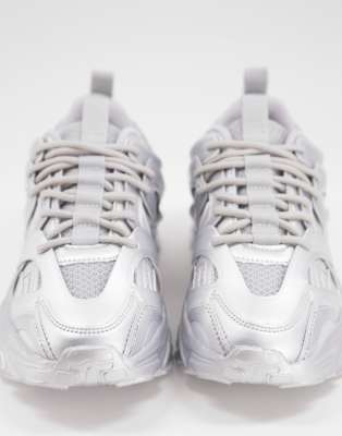 metallic chunky trainers