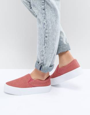 chunky slip on plimsolls