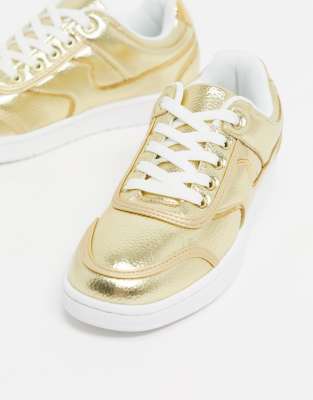 asos gold trainers