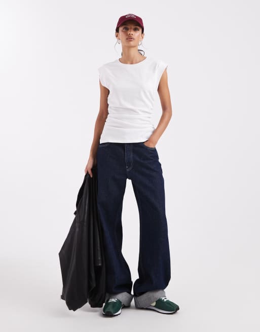 ASOS DESIGN - Débardeur à taille corsetée et épaules structurées - Blanc, 2 de 4