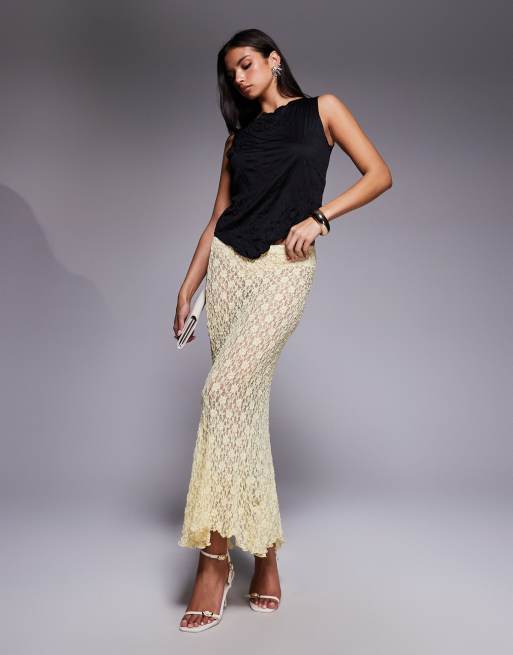 ASOS DESIGN - Débardeur asymétrique transparent effet froissé - Noir, 3 de 4