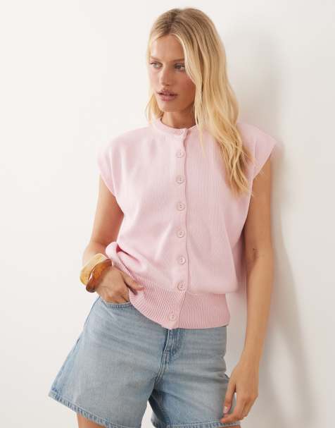 ASOS DESIGN - Débardeur boutonné coupe décontractée - Rose - view 1