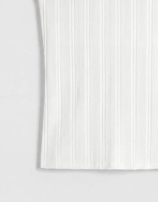 ASOS DESIGN - Débardeur côtelé moulant - Blanc, 10 de 10