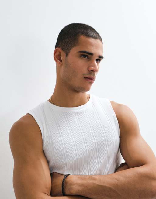ASOS DESIGN - Débardeur côtelé moulant - Blanc, 6 de 10