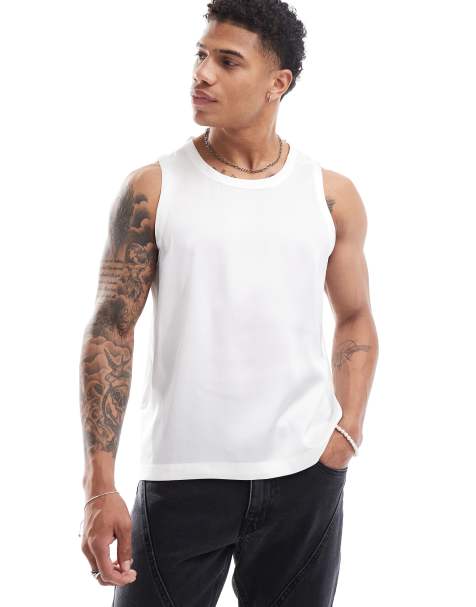 ASOS DESIGN - Débardeur décontracté en satin - Blanc - view 1