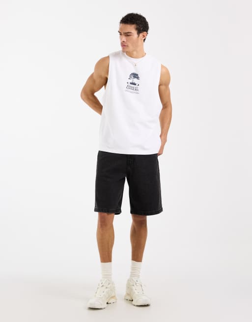 ASOS DESIGN - Débardeur décontracté épais à imprimé bonsaï - Blanc, 2 de 5