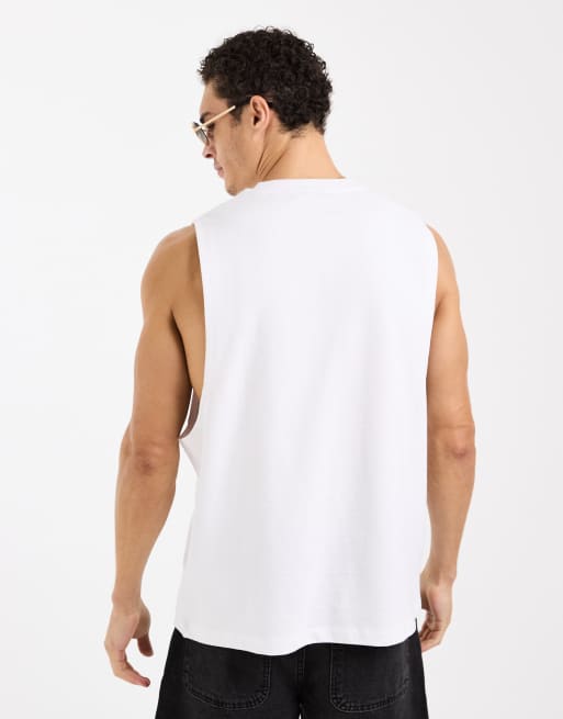ASOS DESIGN - Débardeur décontracté épais à imprimé bonsaï - Blanc, 5 de 5