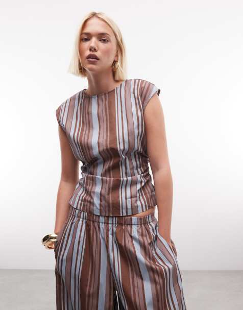 ASOS DESIGN - Débardeur d'ensemble à rayures avec taille cintrée - view 1