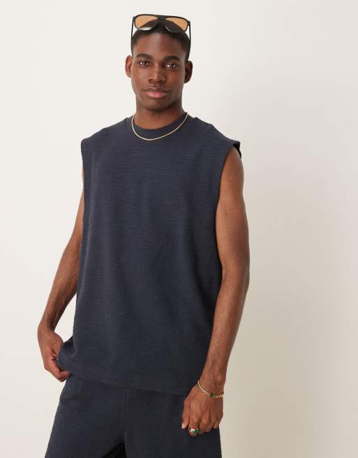 ASOS DESIGN - Débardeur d'ensemble oversize texturé