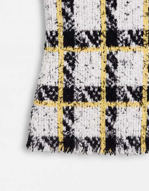 ASOS DESIGN débardeur en maille à franges texturée à carreaux, 8 de 8
