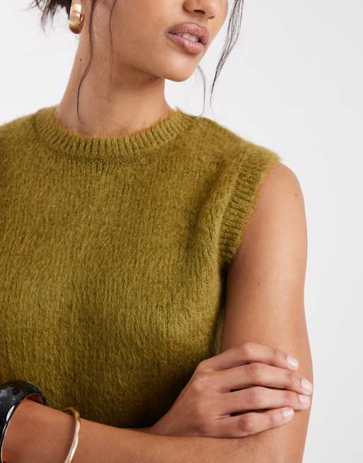 ASOS DESIGN - Débardeur en maille coupe carrée - Olive, 3 de 4