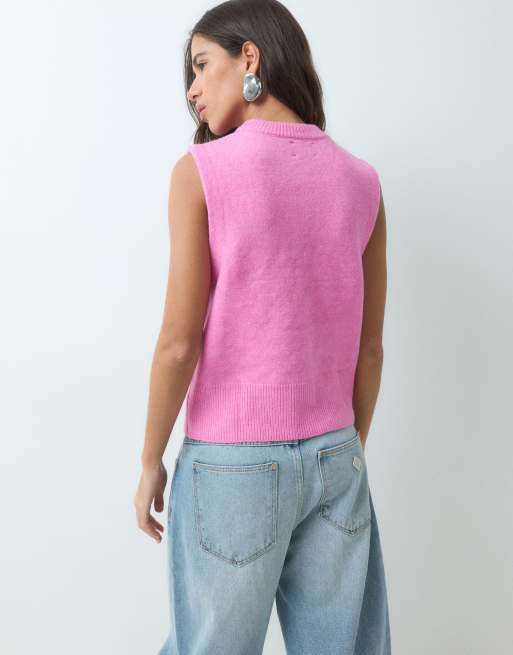 ASOS DESIGN débardeur en maille ornementé rose vif, 5 de 5