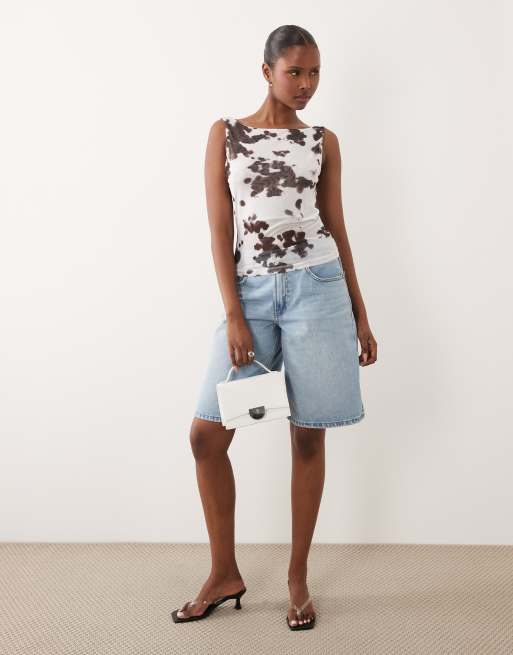 ASOS DESIGN - Débardeur en tulle transparent à imprimé vache, 3 de 4