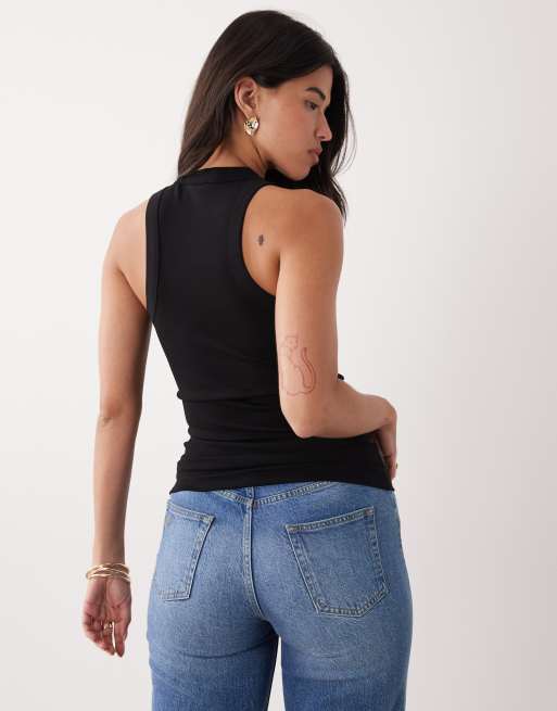 ASOS DESIGN - Débardeur long à dos nageur iconique - Noir, 4 de 4