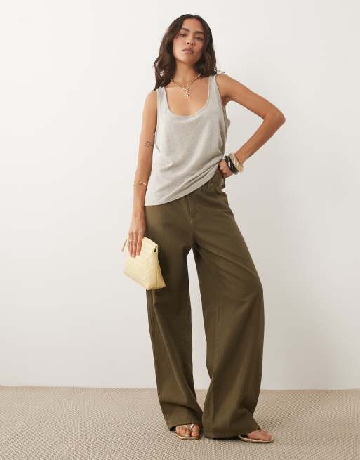 ASOS DESIGN - Débardeur métallisé à décolleté plongeant et échancré - Argenté, 3 de 4