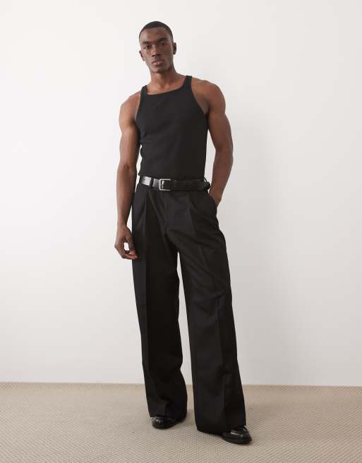 ASOS DESIGN - Débardeur moulant côtelé à encolure montante - Noir, 3 de 5