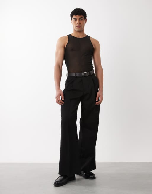 ASOS DESIGN - Débardeur moulant en tulle - Noir, 3 de 5