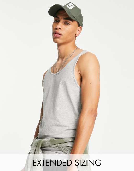 ASOS DESIGN - Débardeur moulant - Gris chiné - GREY