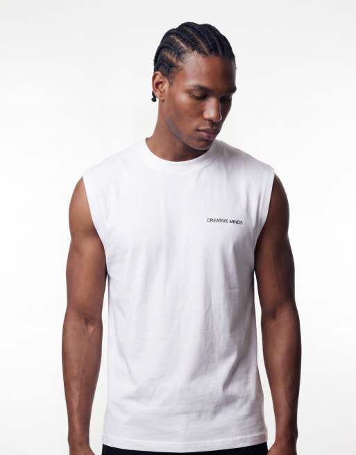 ASOS DESIGN - Débardeur oversize à imprimé fleuri au dos - Blanc, 2 de 5
