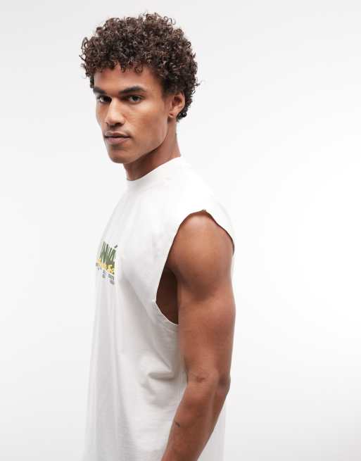 ASOS DESIGN - Débardeur oversize à imprimé fruits - Crème, 5 de 5