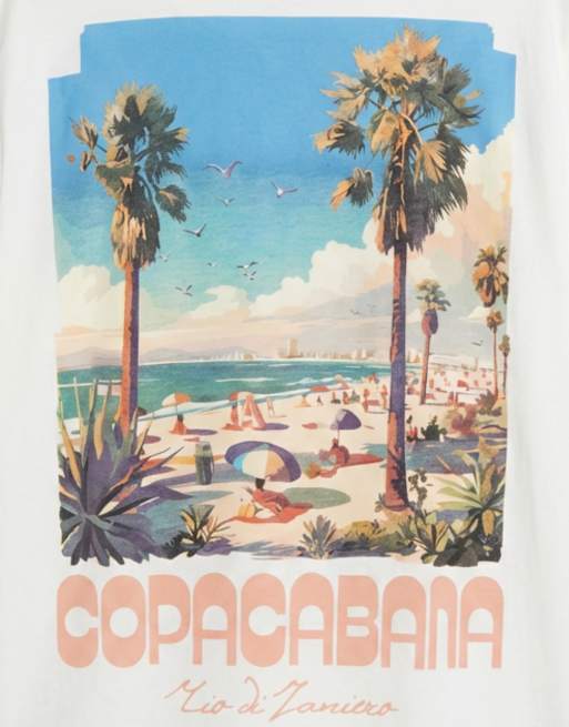 ASOS DESIGN - Débardeur oversize à imprimé graphique - Blanc cassé, 8 de 9