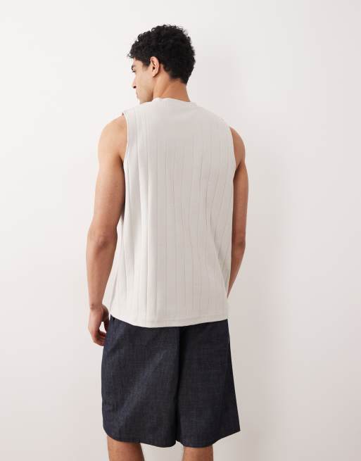 ASOS DESIGN - Débardeur oversize à larges côtés - Gris, 5 de 5
