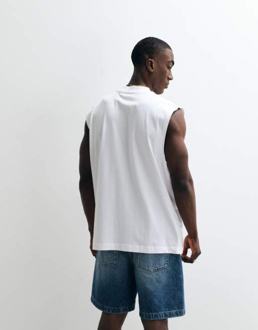 ASOS DESIGN - Débardeur oversize à motif Miami - Blanc, 4 de 5