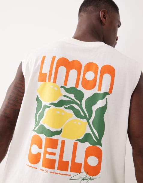 ASOS DESIGN - Débardeur oversize avec motif graphique - Blanc cassé - view 1