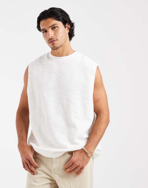 ASOS DESIGN - Débardeur oversize en tissu bouclé épais - Crème - view 1
