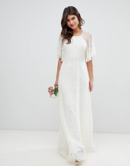 ASOS DESIGN deco embellished wedding dress