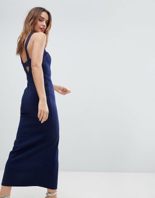 cut out maxi dress with thigh split