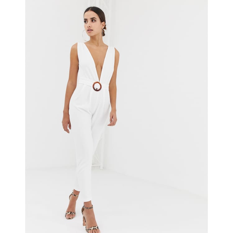 Deep plunge jumpsuit online